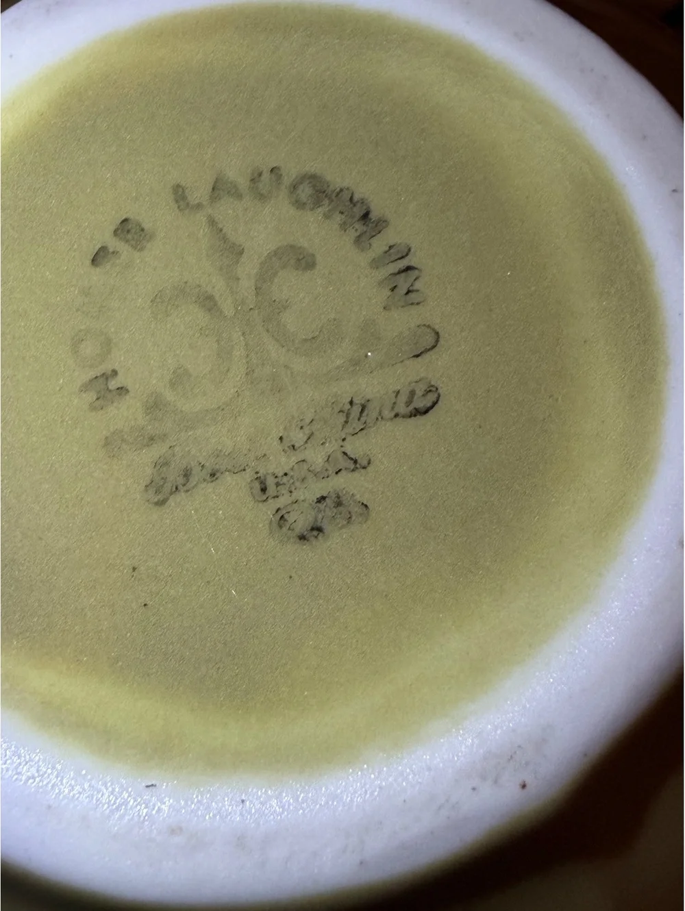 Vintage Homer Laughlin HLC Avocado Green Creamer Restaurant Ware Pitcher